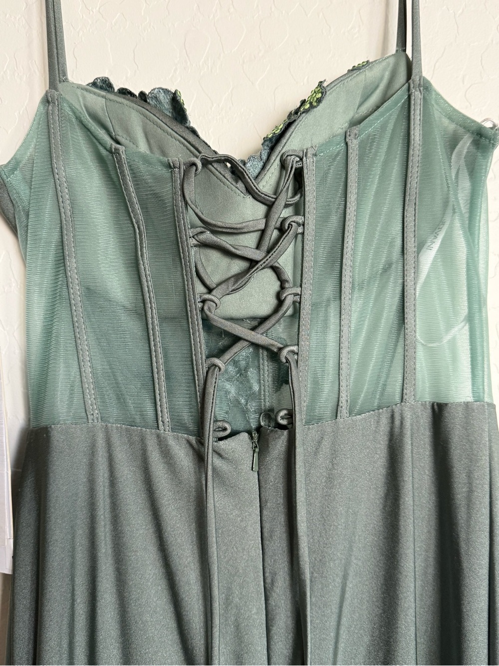 JOVANI 42227 in Seafoam Embellished Corset Evening Gown - New W/ Tags - 4 - Picture 8 of 12